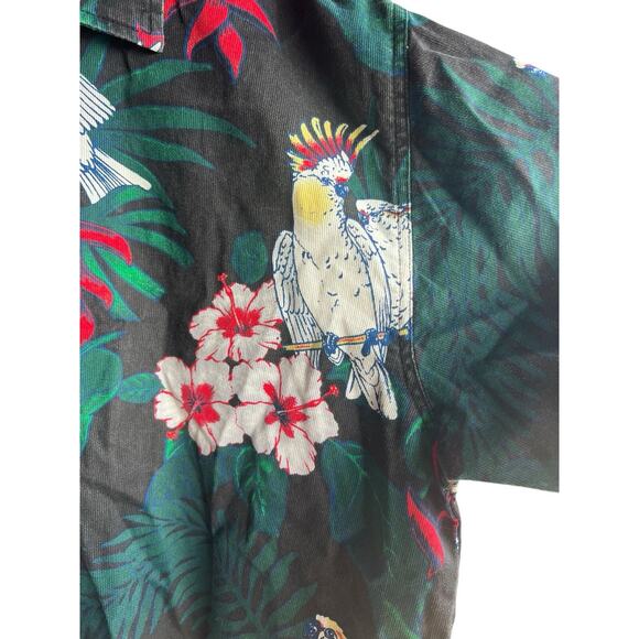 Vtg 90s No Boundaries Men's Tropical Parrots Short Sleeve Button-up Shirt XL - Picture 2 of 7
